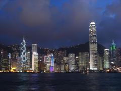 Hong Kong Island at night