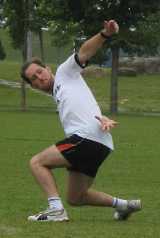 David J Richardson catches his trick catch boomerang