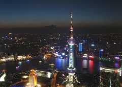 Shanghai at night from the Jin Mao tower