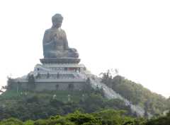 huge copper Buddha on Lantau Island