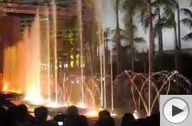 musical water show at Railway Clock Tower in Hong Kong
